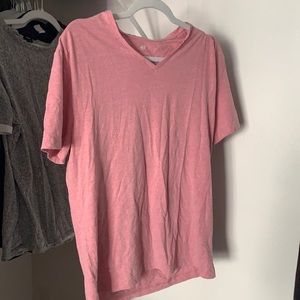 H&M V-NECK T shirt pink, Men's Large